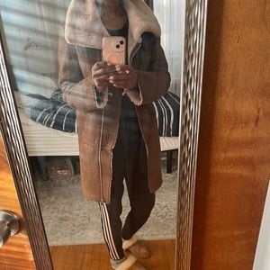 Zara Faux suede mid coat